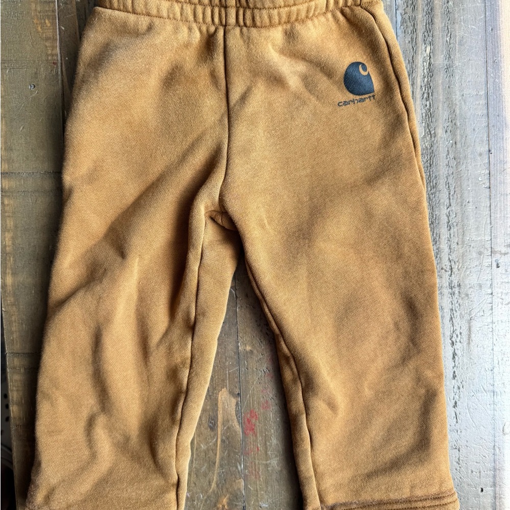 Carhartt Kids Tan Brown Fleece Joggers